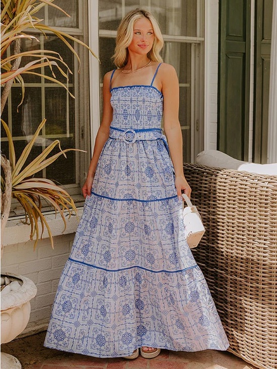 Flying Tomato Dresses & Skirts - NWOT Flying Tomato Riviera Romance Paisley Tiered Maxi Dress